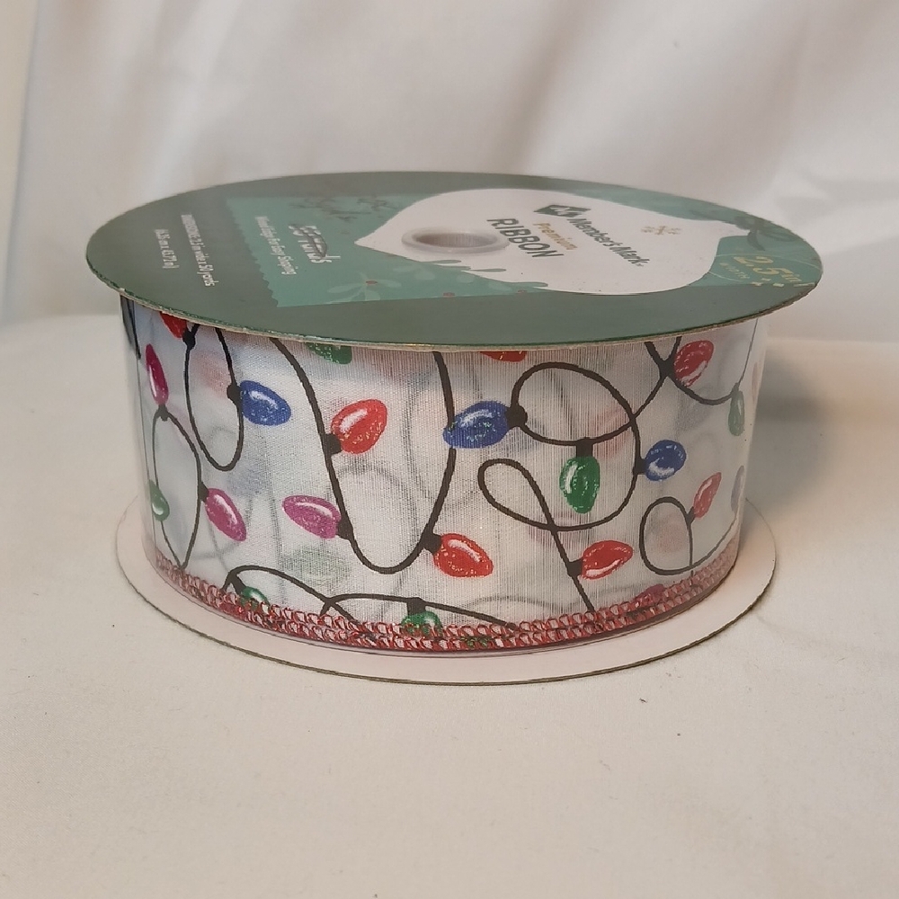 Holiday Ribbon with Multicolor Lights